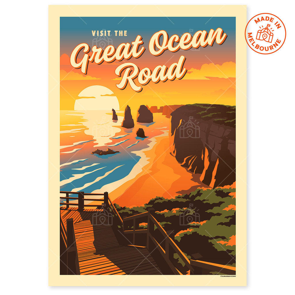 The 12 Apostles, Great Ocean Road, Victoria Suburban Icon Poster