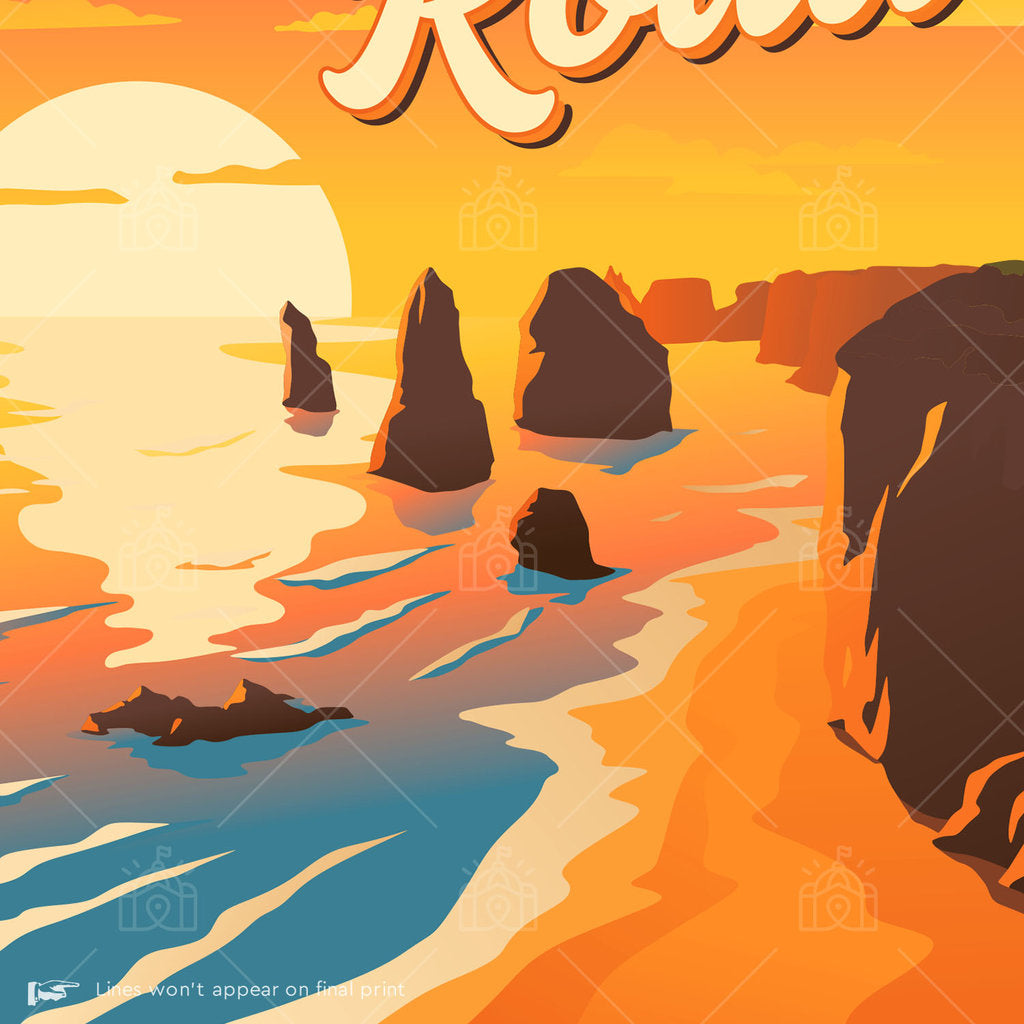 The 12 Apostles, Great Ocean Road, Victoria Suburban Icon Poster