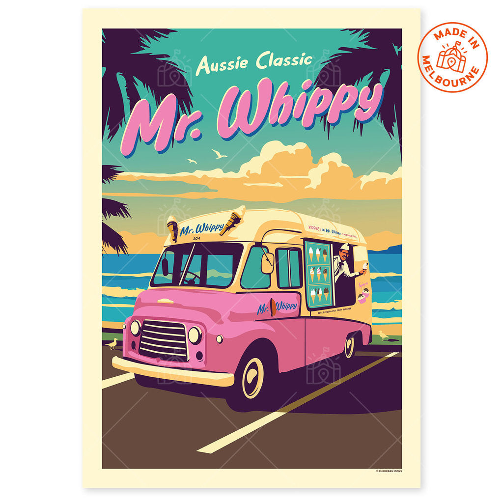 Aussie Classic Mr Whippy Suburban Icon Poster