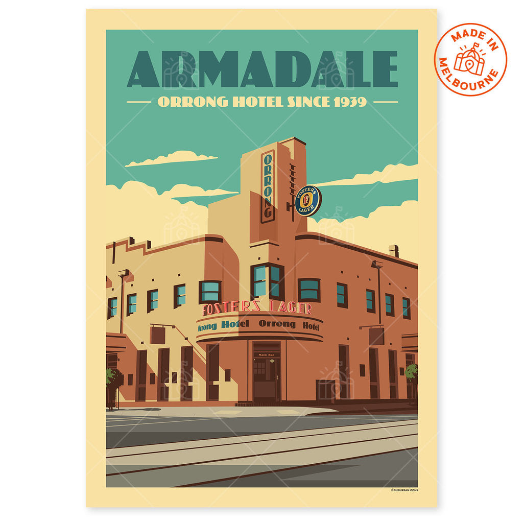 Orrong Hotel Armadale Suburban Icon Poster