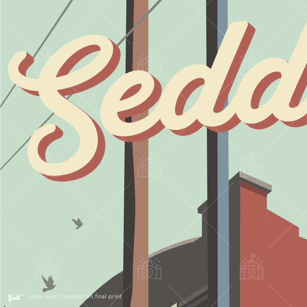 Seddon ETA Peanut Butter Sign Vintage Suburban Icon Poster
