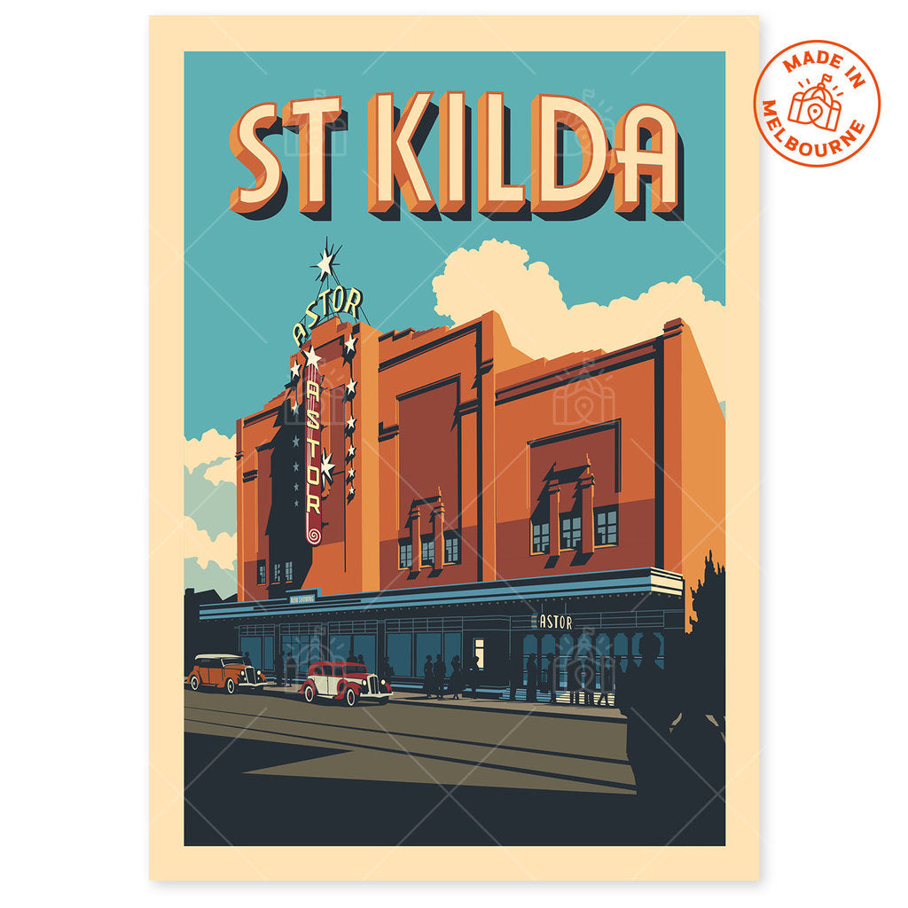 St Kilda Astor Theatre 1936 Suburban Icon Poster