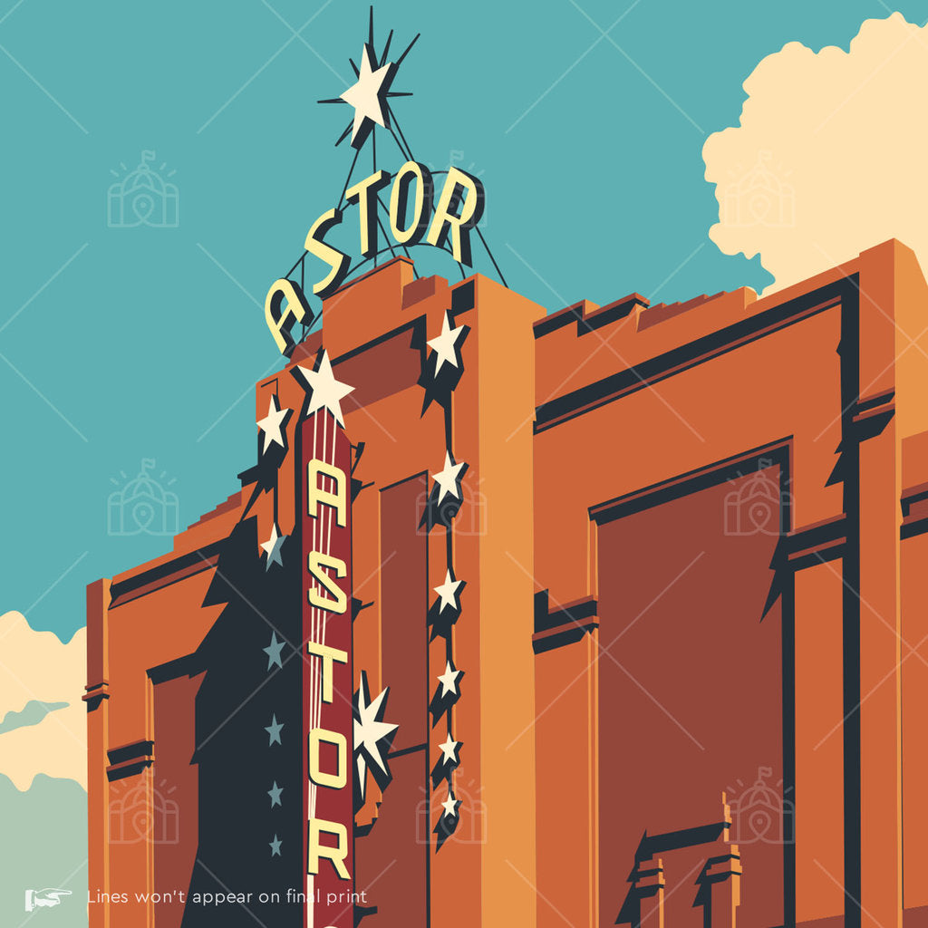 St Kilda Astor Theatre 1936 Suburban Icon Poster