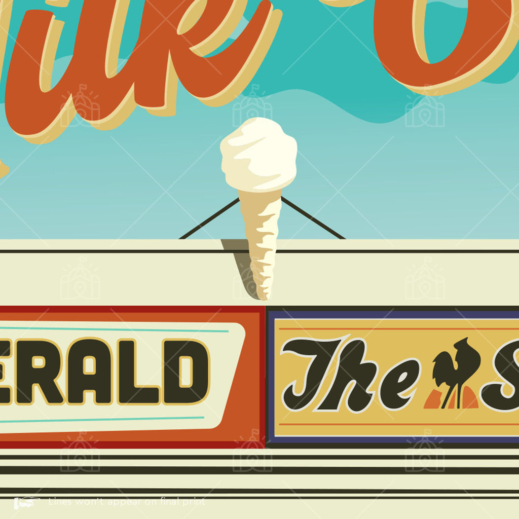 The Aussie Milk Bar 70s & 80s Suburban Icon Poster
