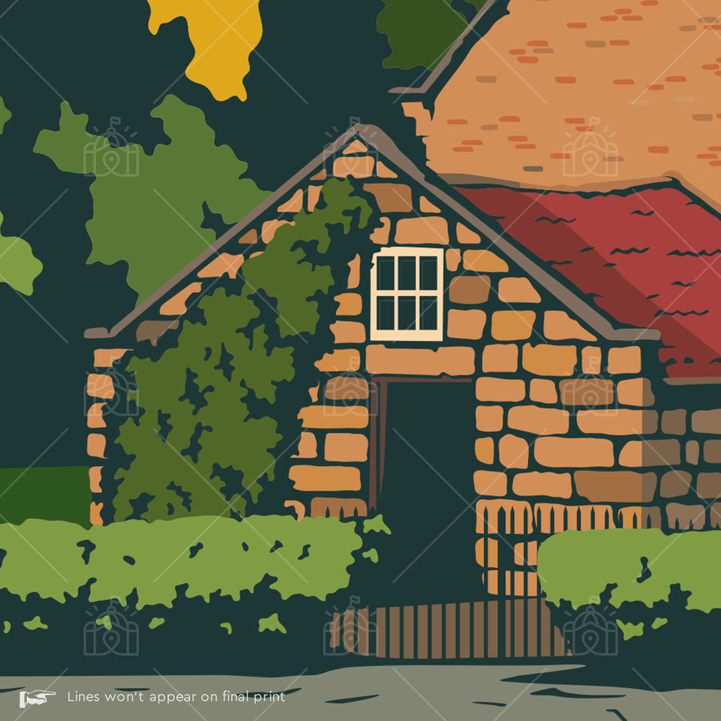 Cooks' Cottage Fitzroy Gardens Suburban Icon Poster