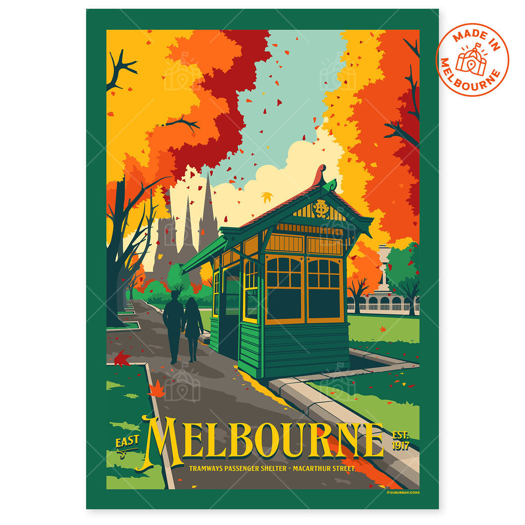 East Melbourne Tramways Passenger Shelter Suburban Icon