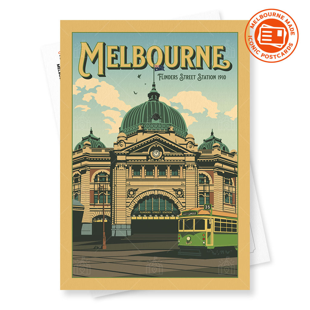 Flinders Street Station Melbourne Postcard