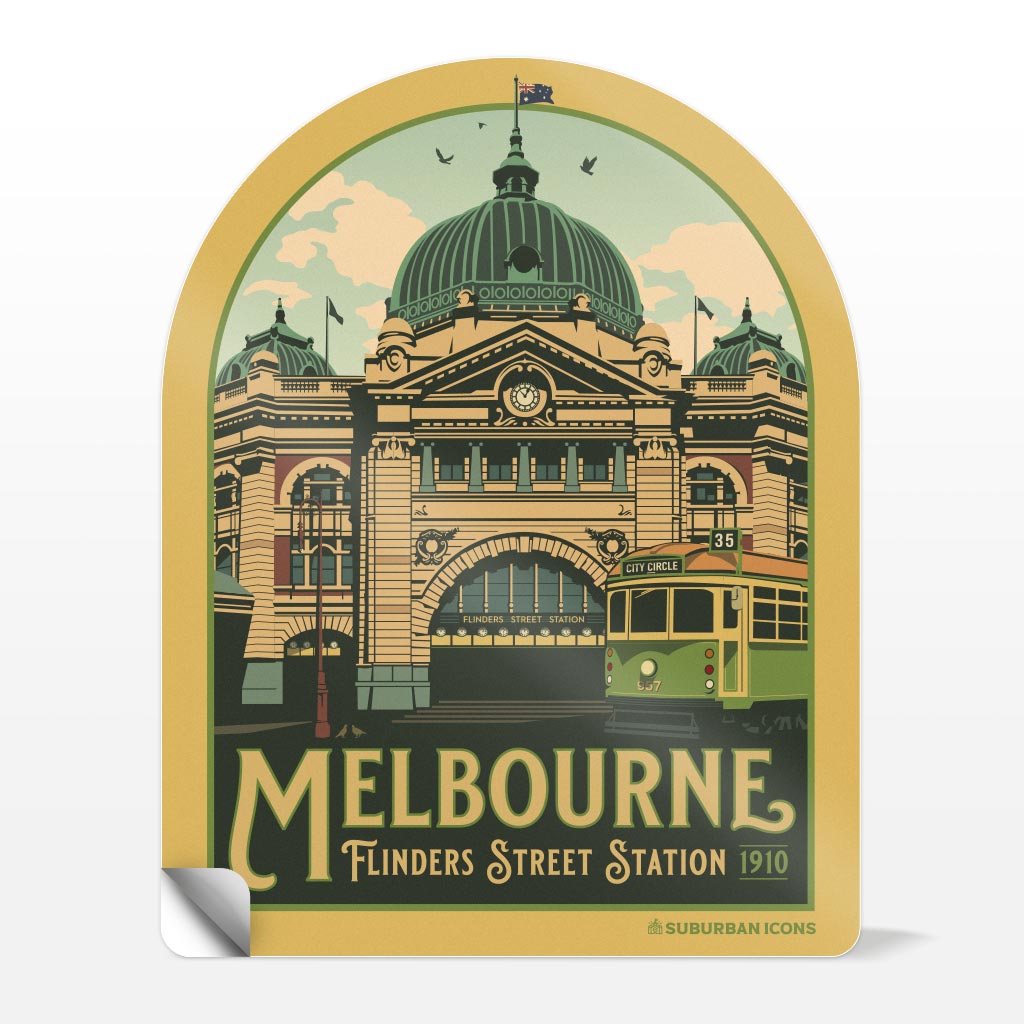 Flinders Street Station Melbourne Sticker