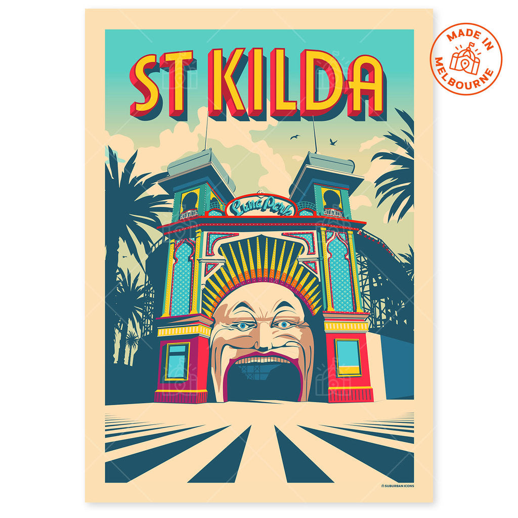Luna Park St Kilda Suburban Icon Poster