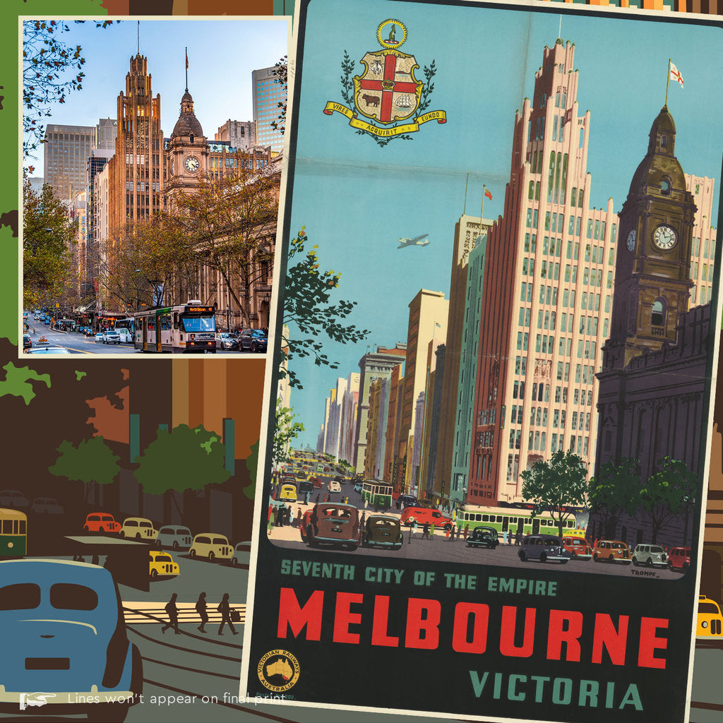 Melbourne's 1940 Travel Poster Tribute Suburban Icon