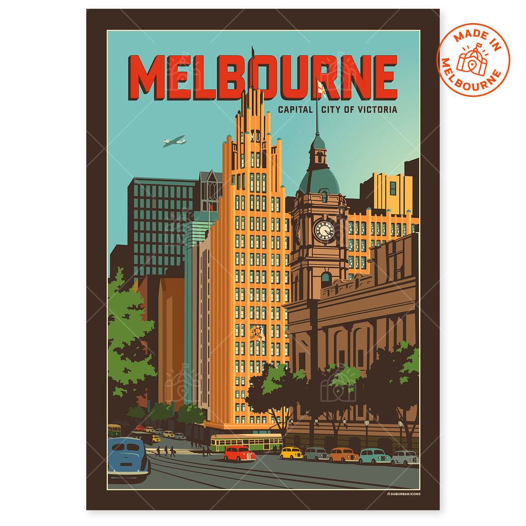 Melbourne's 1940 Travel Poster Tribute Suburban Icon