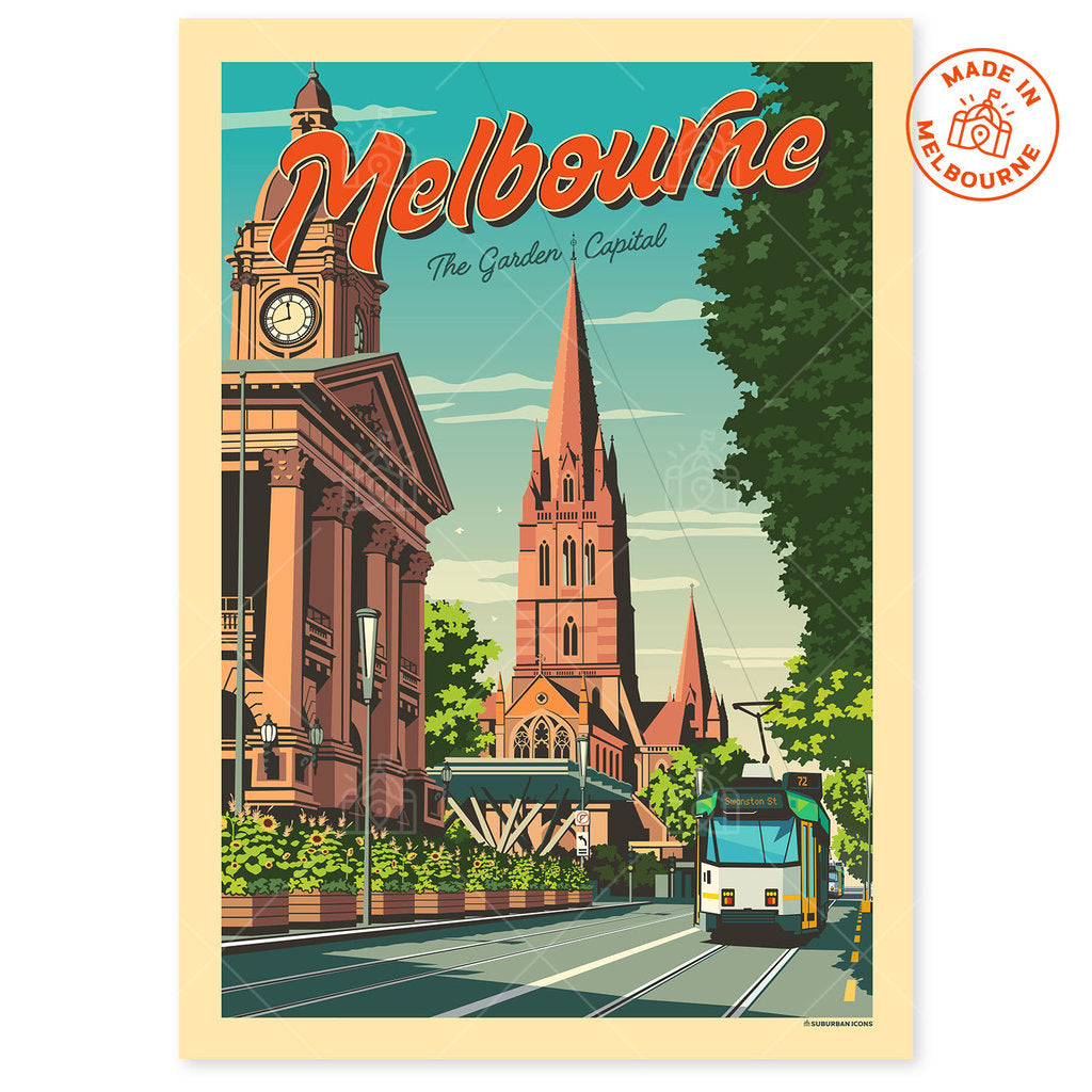 Melbourne: The Garden Capital Suburban Icon Poster
