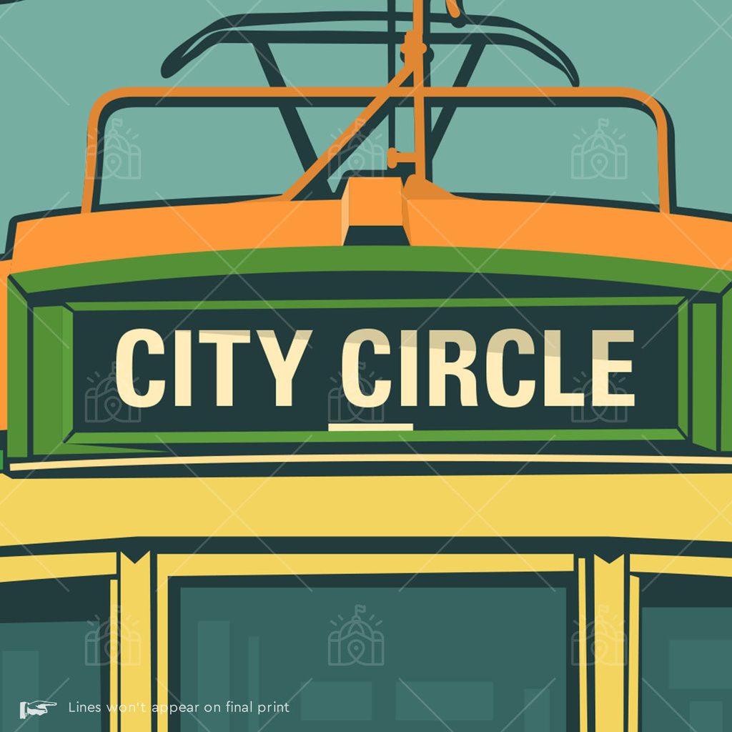 Melbourne Tram W-Class Vintage Blue Suburban Icon Poster
