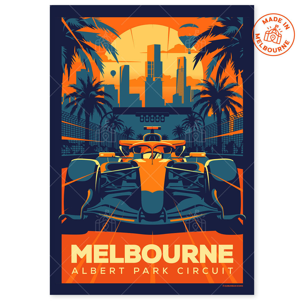 Melbourne's Albert Park Circuit Suburban Icon Poster