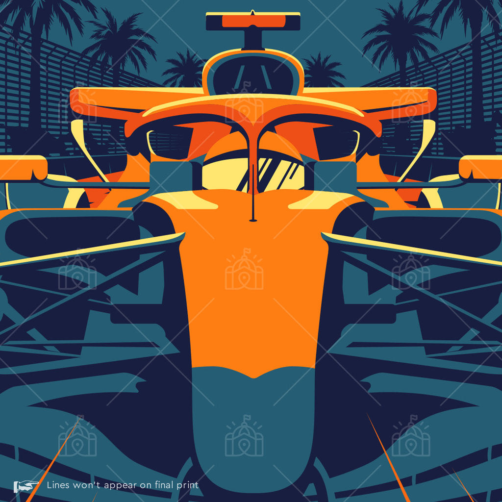 Melbourne's Albert Park Circuit Suburban Icon Poster