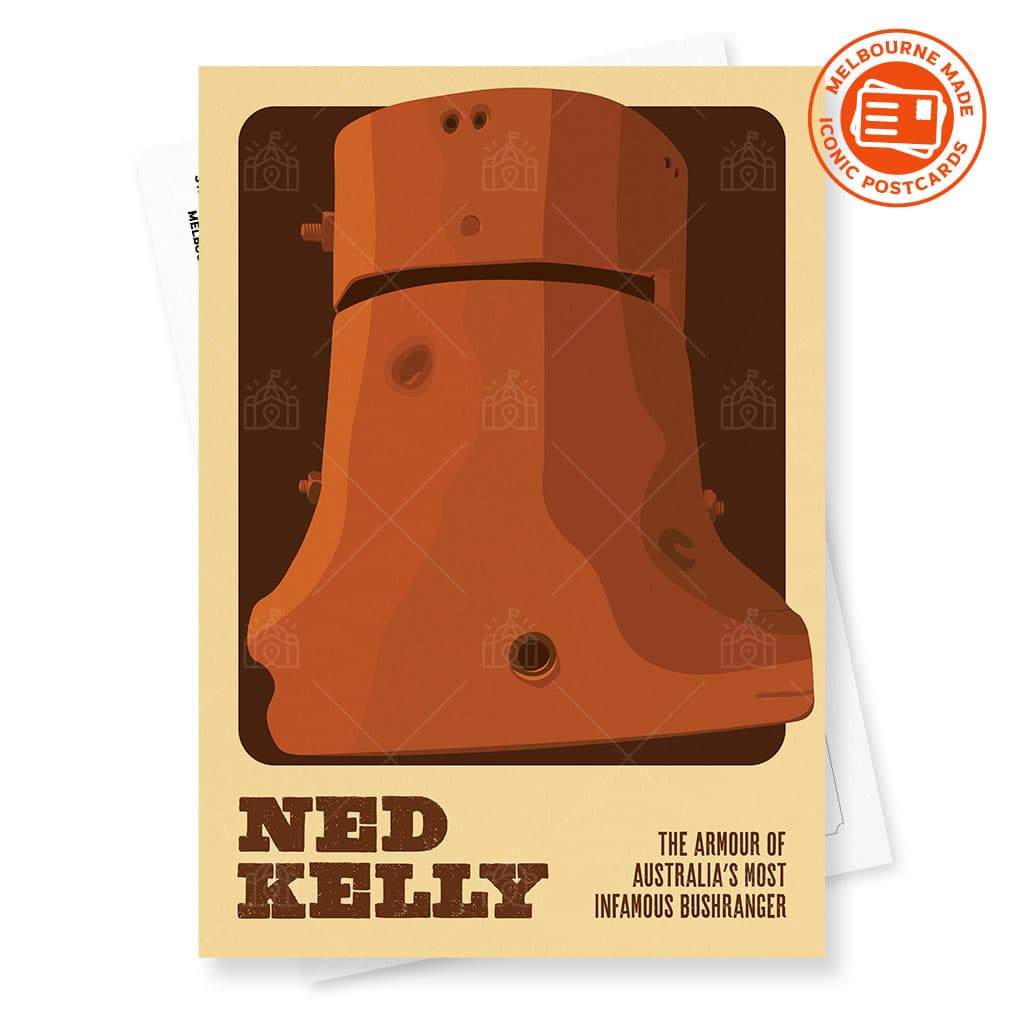 Ned Kelly Armour Helmet Postcard