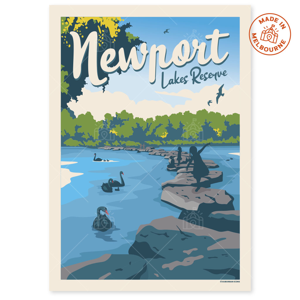 Newport Lakes Reserve Suburban Icon Poster