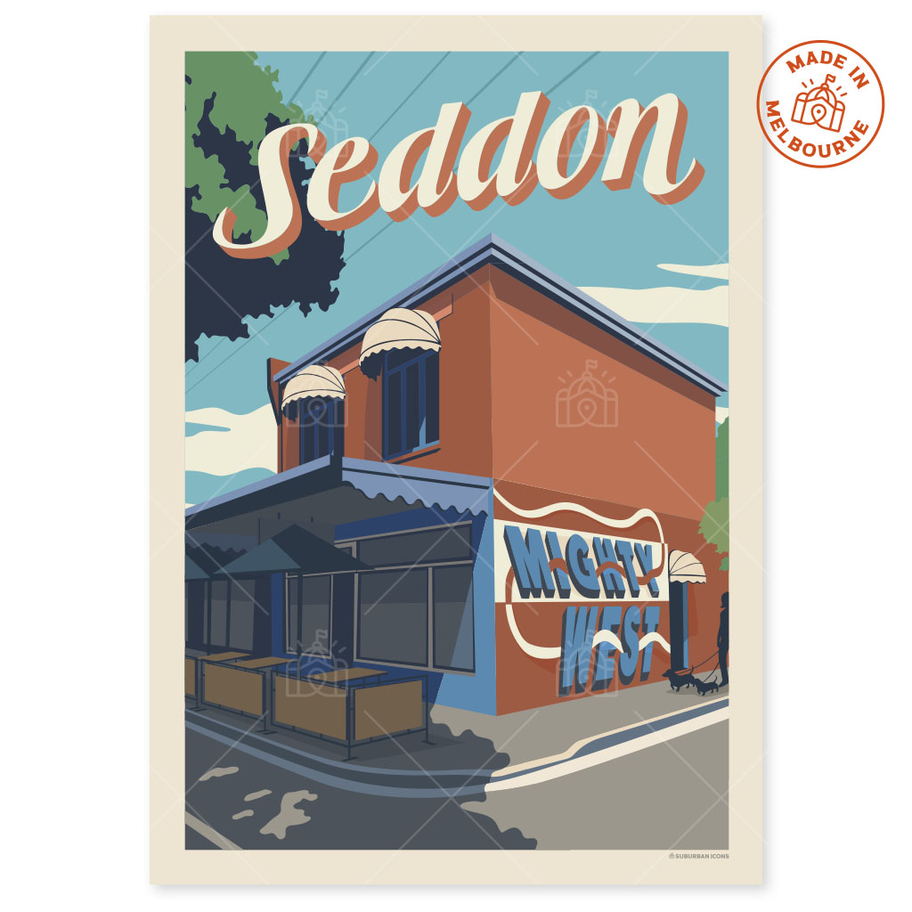 Seddon Deadly Sins Cafe Vintage Suburban Icon Poster