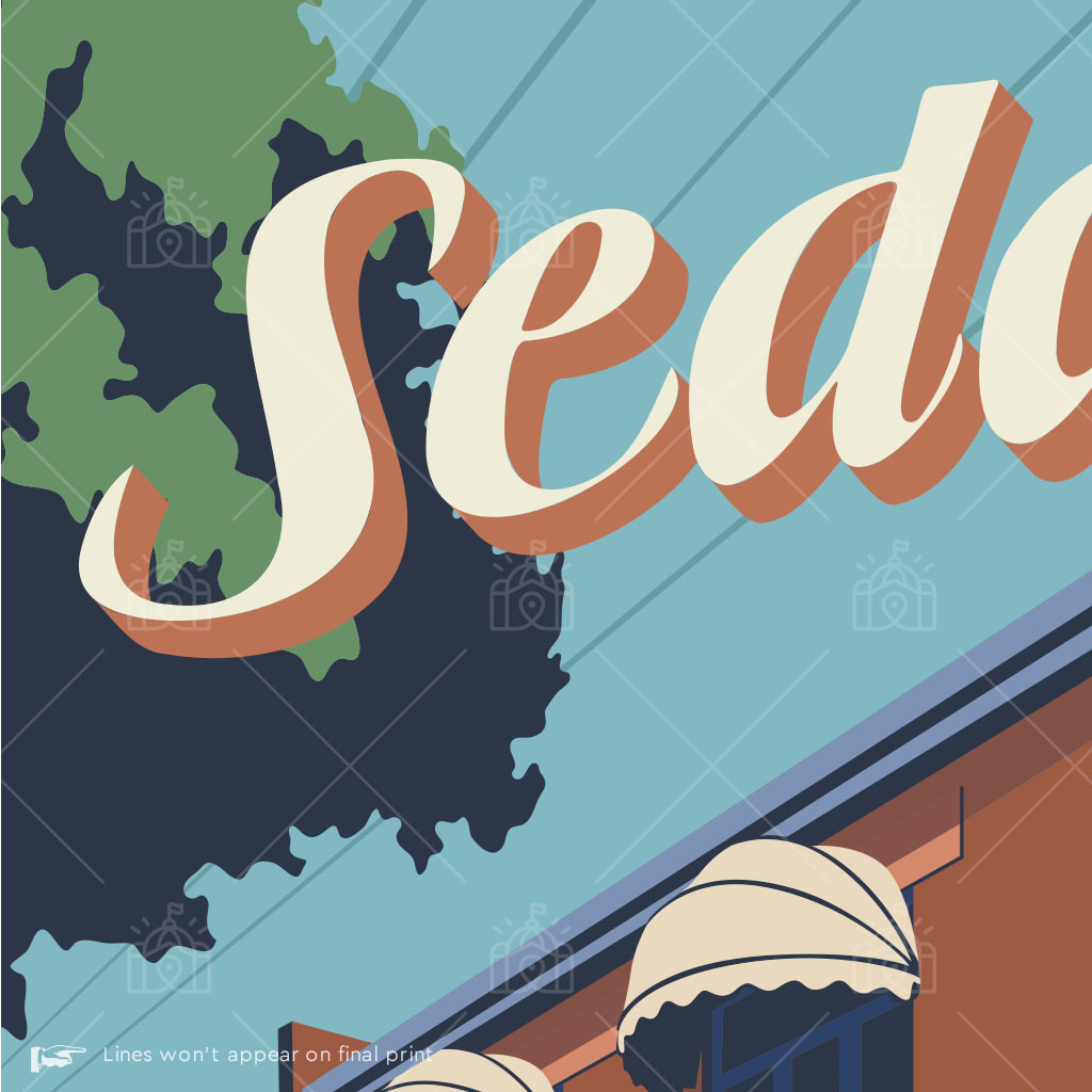 Seddon Deadly Sins Cafe Vintage Suburban Icon Poster