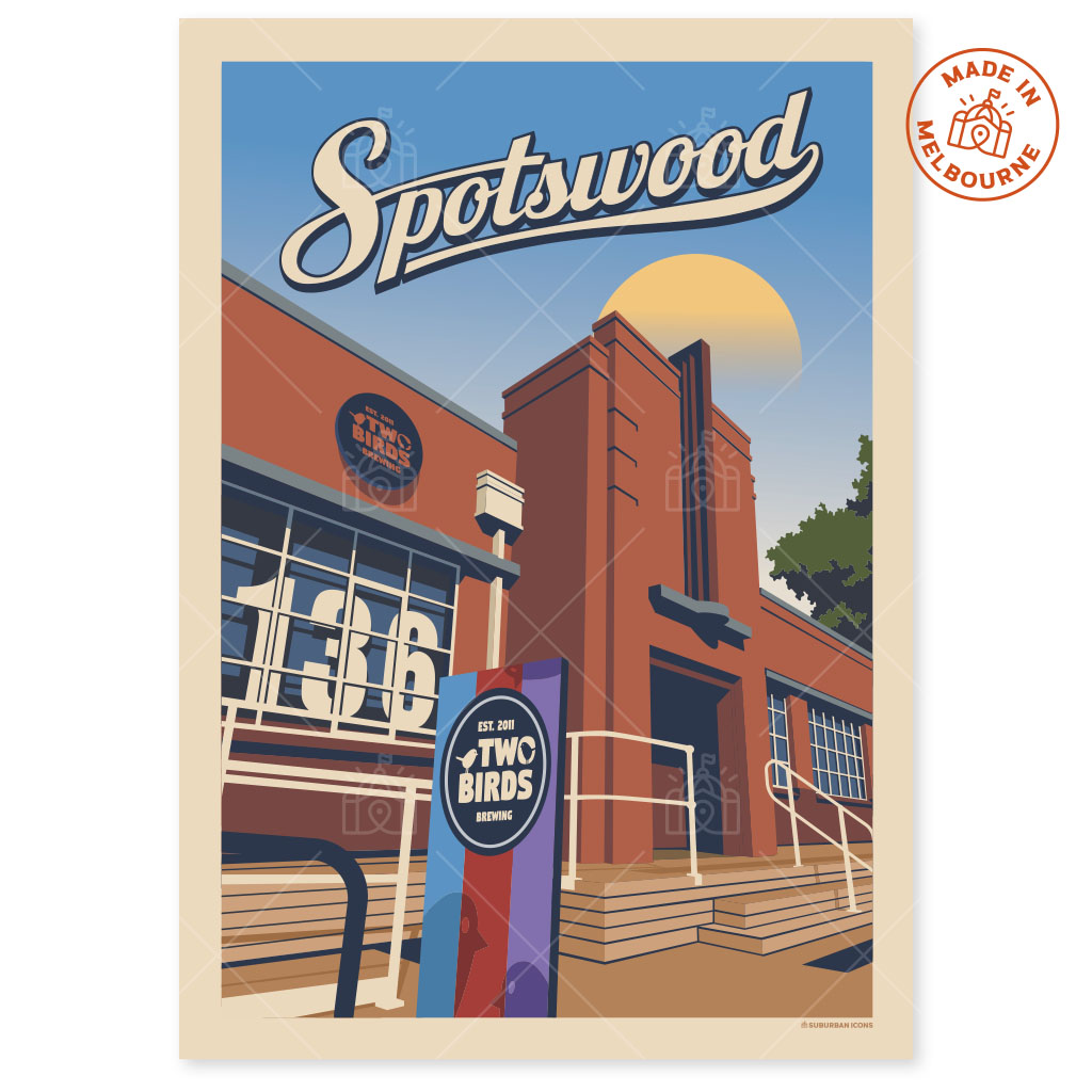 Spotswood’s "The Nest" Suburban Icon Poster – Two Birds Summer Days Version