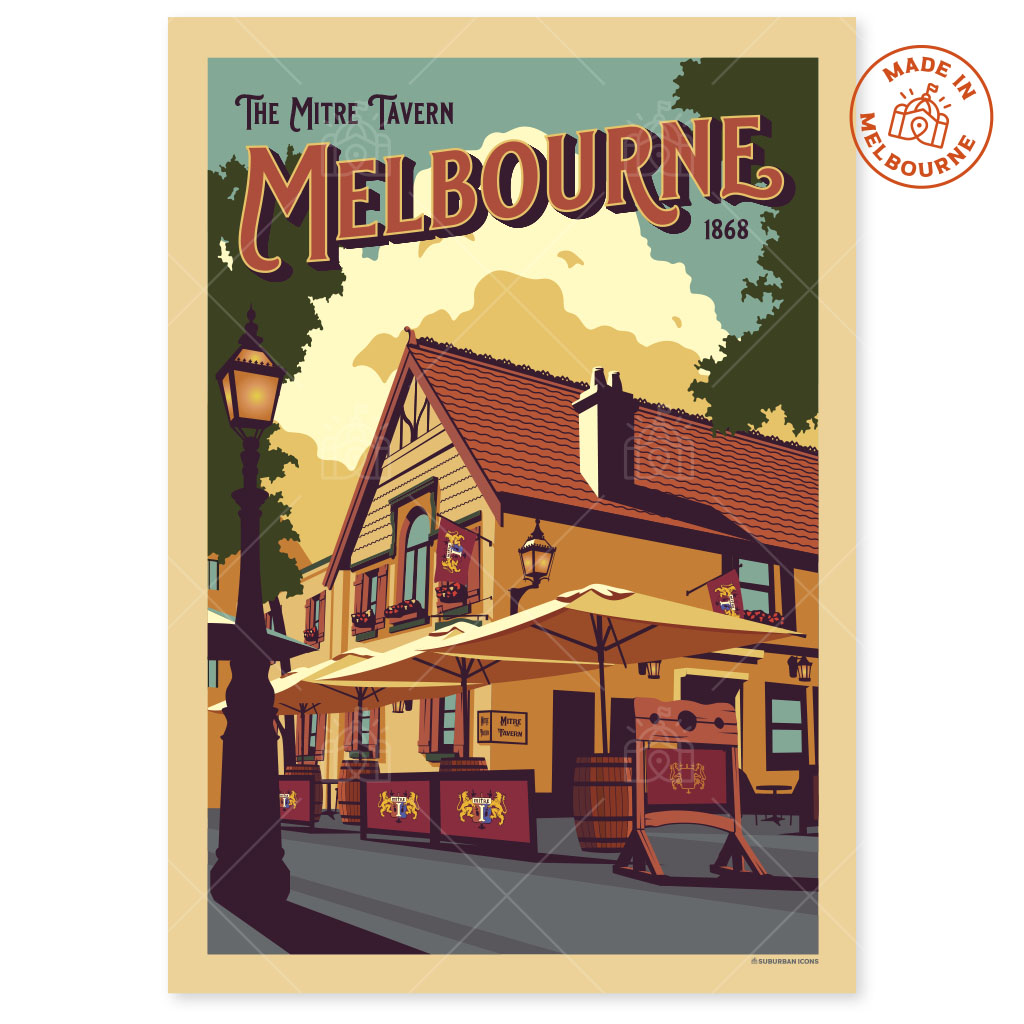 The Mitre Tavern Melbourne CBD Suburban Icon Poster