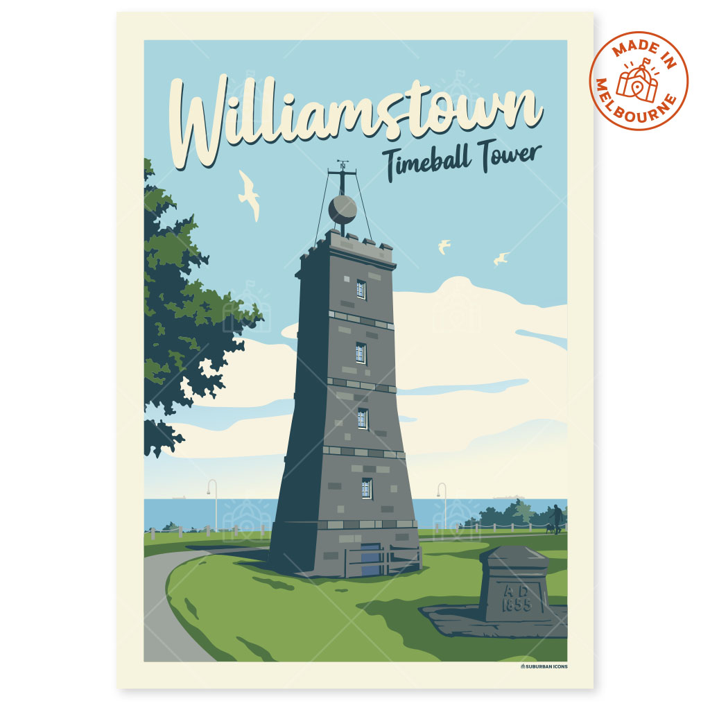 Williamstown Timeball Tower Suburban Icon Poster