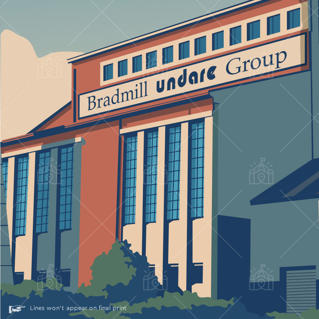 Bradmill Factory Yarraville Suburban Icon Poster